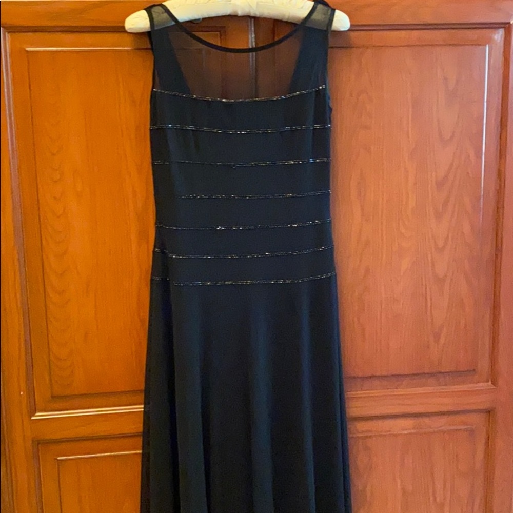 Flowing evening gown with wrap